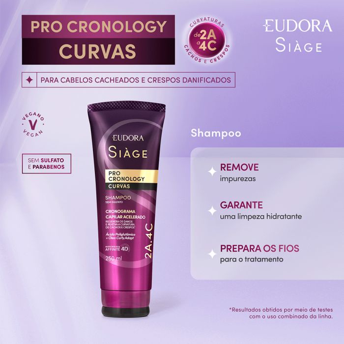 Shampoo Eudora Siàge Pro Cronology Curvas 250 ml
