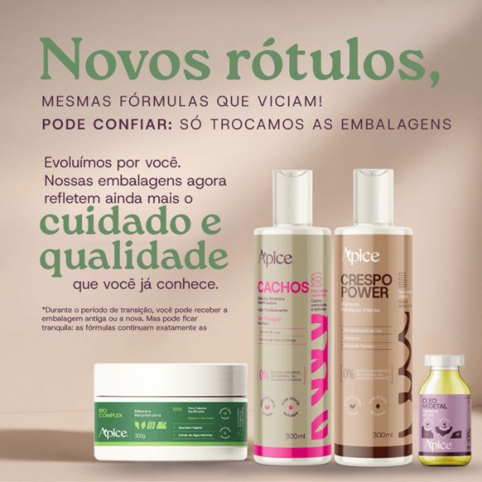 Máscara Umectante Nutritiva Apice Crespo Power 300 g