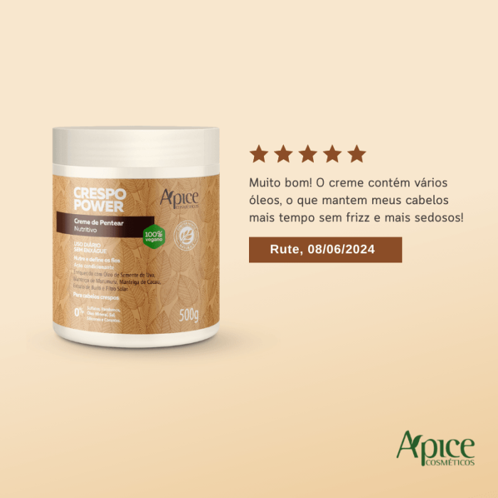 Creme para Pentear Apice Crespo Power 500 g