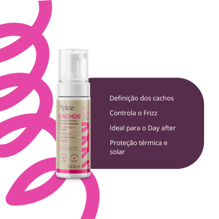 Mousse Nutritivo Apice Cachos Essence 210 ml