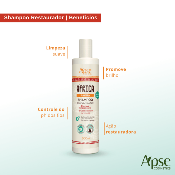 Shampoo Apice África Baobá Restaurador 300 ml