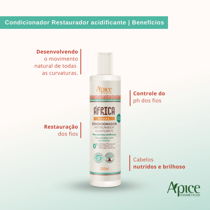 Condicionador Apice África Baobá Restaurador 300 ml