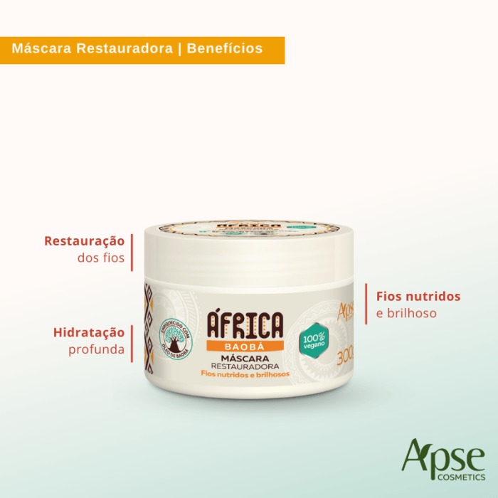 Máscara Capilar Apice África Baobá Restauradora 300 g