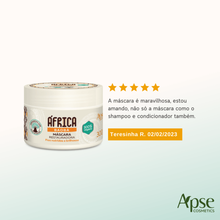 Máscara Capilar Apice África Baobá Restauradora 300 g