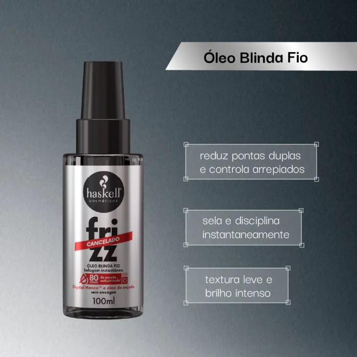 Óleo Blinda Fios Haskell Frizz Cancelado 100 ml