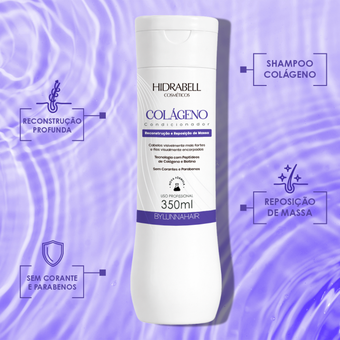 Shampoo Hidra by Lunna Colágeno Lifter Reconstrução 300 ml