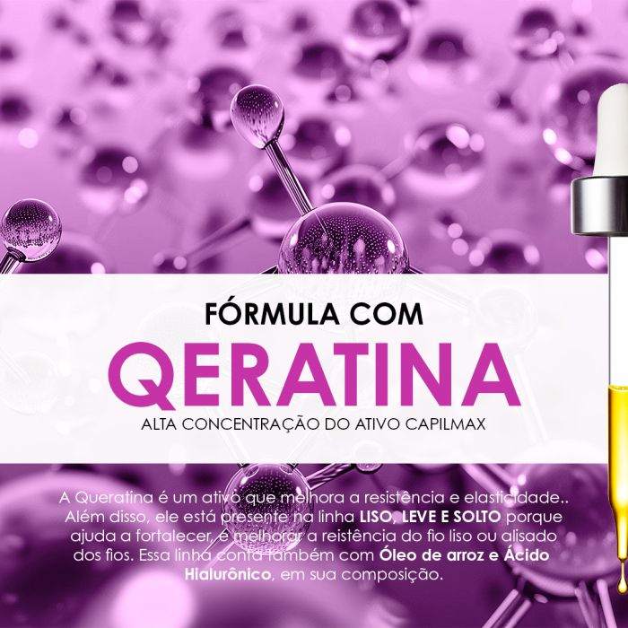 Máscara Capilar Hidrabell Liso Leve e Solto 800 g