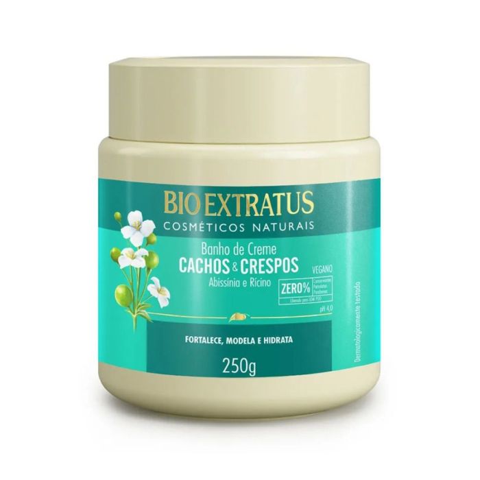 Máscara Banho de Creme Cachos e Crespos Bio Extratus 250 g
