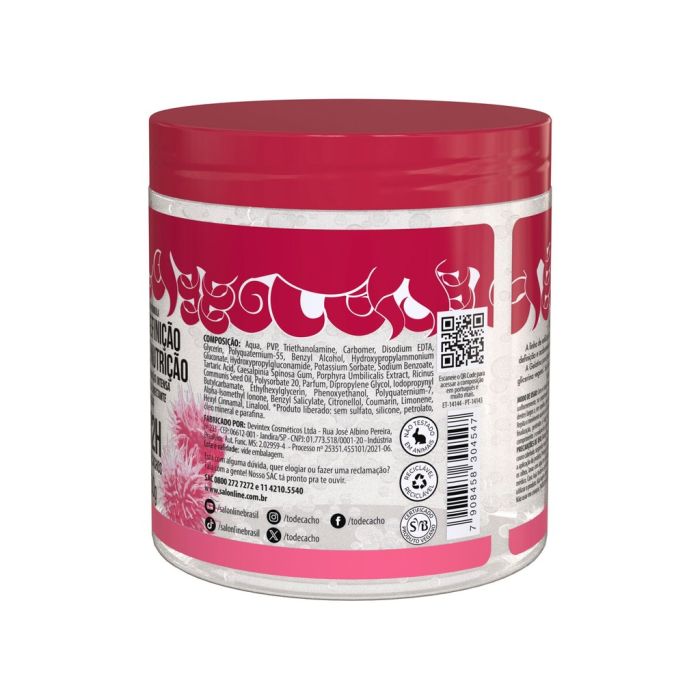 Gelatina #todecacho Óleo de Rícino Definição e Nutrição Salon Line 550 g