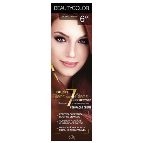Coloração BeautyColor 6.66 Louro Escuro Vermelho Intenso 50 g — imagem 1