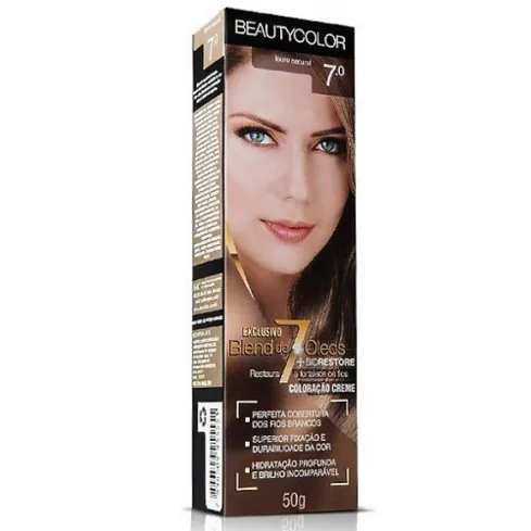 Coloração BeautyColor 7.0 Louro Médio 50 g — imagem 1