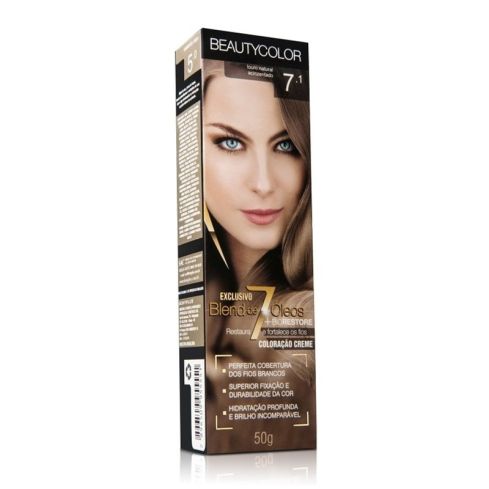 Coloração BeautyColor 7.1 Louro Médio Acinzentado 50 g — imagem 1