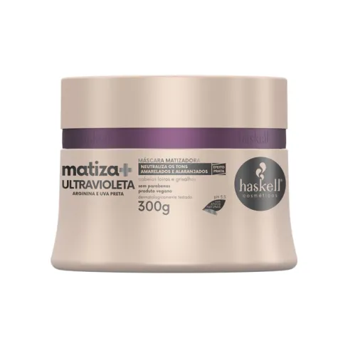 Máscara Matizadora Haskell Matiza+ Ultravioleta 300 g — imagem 1