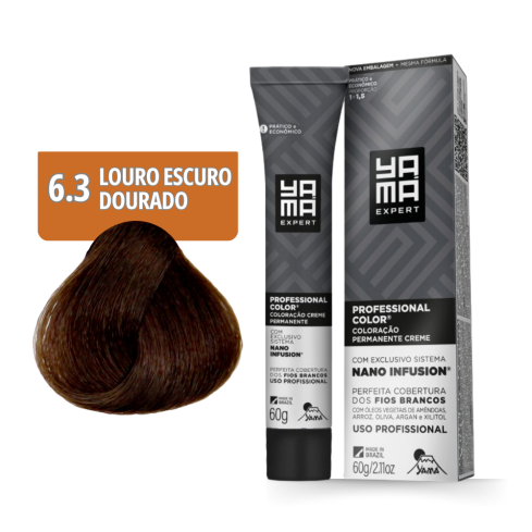 Coloração Professional Color Nano Infusion Yamá 6.3 Louro Escuro Dourado 60 g — imagem 1