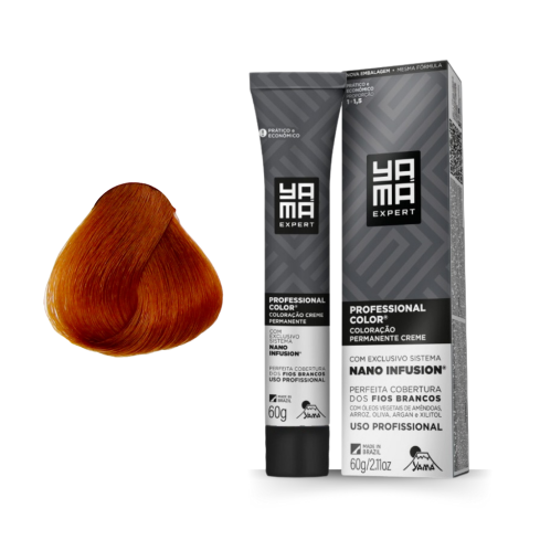 Coloração Professional Color Nano Infusion Yamá 7.4 Louro Médio Acobreado 60 g — imagem 1