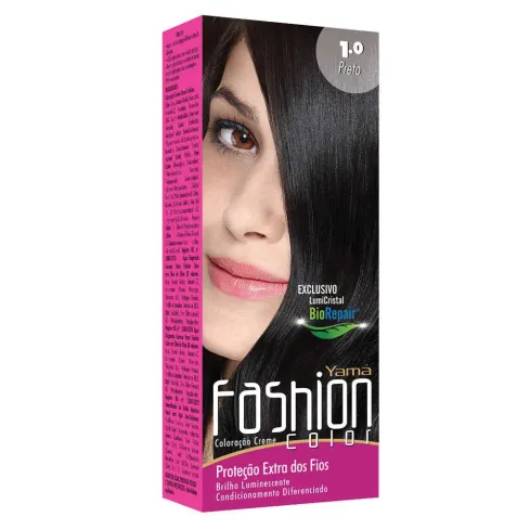 Mini Kit Coloração Fashion Color Yamá 1.0 Preto 60 g + 60 ml — imagem 1