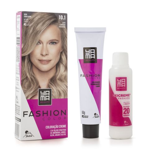 Mini Kit Coloração Fashion Color Yamá 10.1 Louro Ultra Claro Acinzentado 60 g + 60 ml — imagem 1