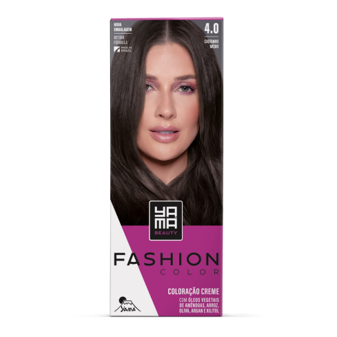 Mini Kit Coloração Fashion Color Yamá 4.0 Castanho Médio 60 g + 60 ml — imagem 1