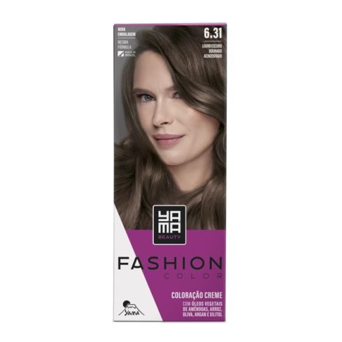 Mini Kit Coloração Fashion Color Yamá 6.31 Louro Escuro Dourado Acinzentado 60 g + 60 ml — imagem 1