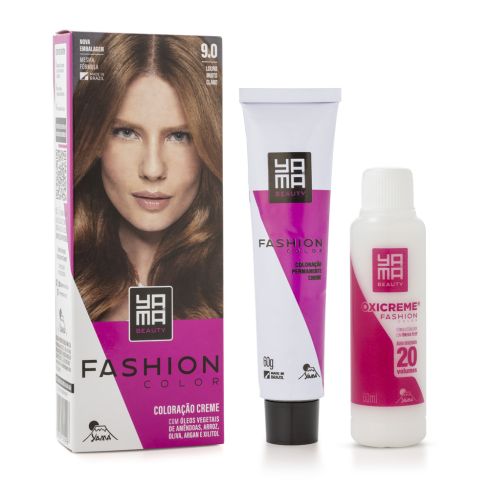 Mini Kit Coloração Fashion Color Yamá 9.0 Louro Muito Claro 60 g + 60 ml — imagem 1