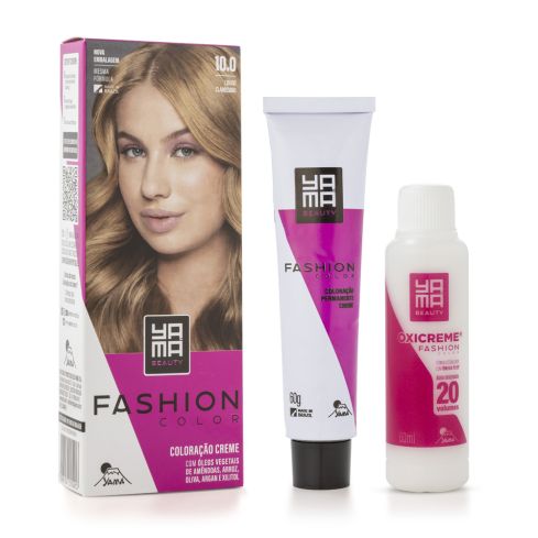 Mini Kit Coloração Fashion Color Yamá 10.0 Louro Claríssimo 60 g + 60 ml — imagem 1