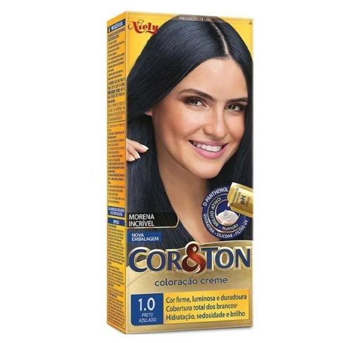 Coloração Cor & Ton 1.0 Preto Azulado 50 g — imagem 1