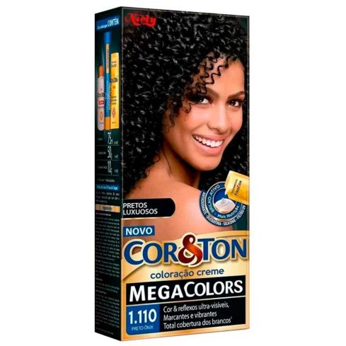 Coloração Cor & Ton 1.110 Preto Ônix 50 g — imagem 1
