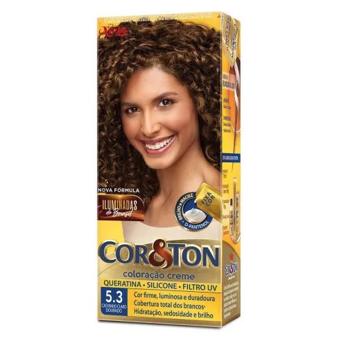 Coloração Cor & Ton 5.3 Castanho Claro Dourado 50 g — imagem 1