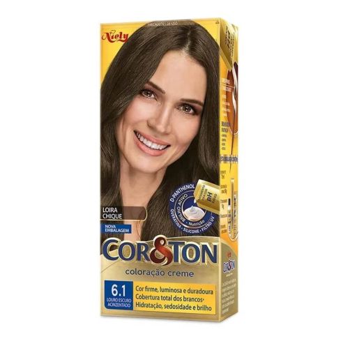 Coloração Cor & Ton 6.1 Louro Escuro Acinzentado 50 g — imagem 1