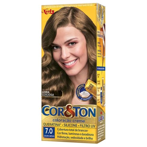 Coloração Cor & Ton 7.0 Louro Médio 50 g — imagem 1