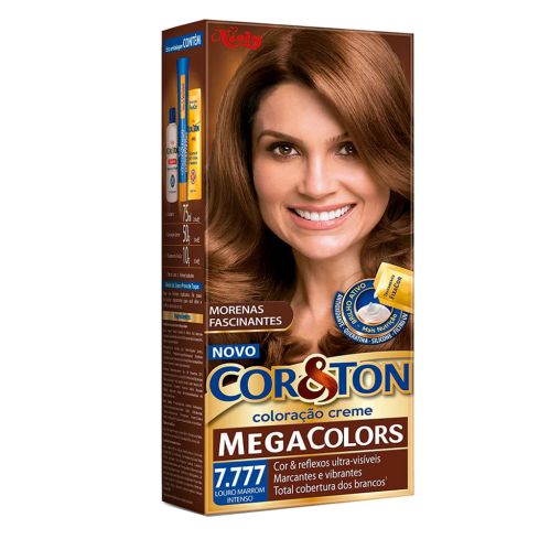 Coloração Cor & Ton 7.777 Louro Marrom Intenso 50 g — imagem 1