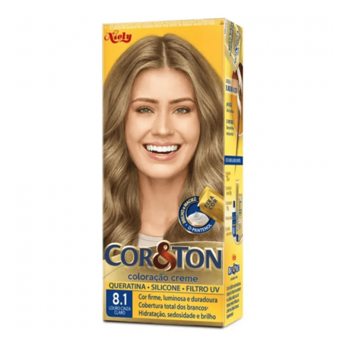 Coloração Cor & Ton 8.1 Louro Claro Acinzentado 50 g — imagem 1