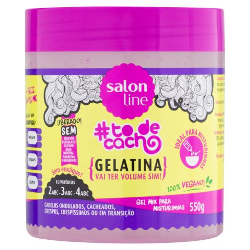 Gelatina Salon Line Vai Ter Volume Sim 550 g — imagem 1