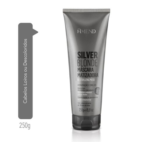 Máscara Matizadora Amend Silver Blonde 250 g — imagem 1