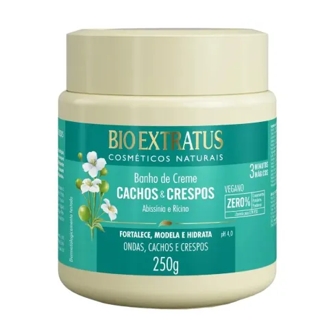 Máscara Banho de Creme Cachos e Crespos Bio Extratus 250 g — imagem 1