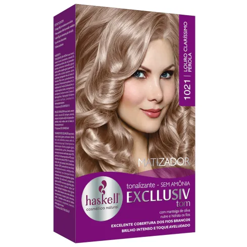 Tonalizante Haskell Excllusiv Tom 1021 Louro Claríssimo Pérola 40 g — imagem 1