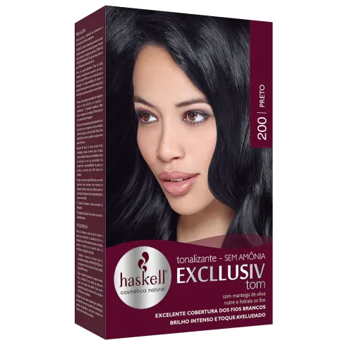 Tonalizante Haskell Excllusiv Tom 200 Preto 40 g — imagem 1