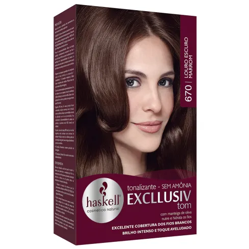 Tonalizante Haskell Excllusiv Tom 670 Louro Escuro Marrom Chocolate 40 g — imagem 1