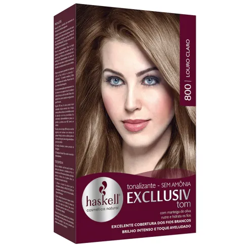 Tonalizante Haskell Excllusiv Tom 800 Louro Claro 40 g — imagem 1